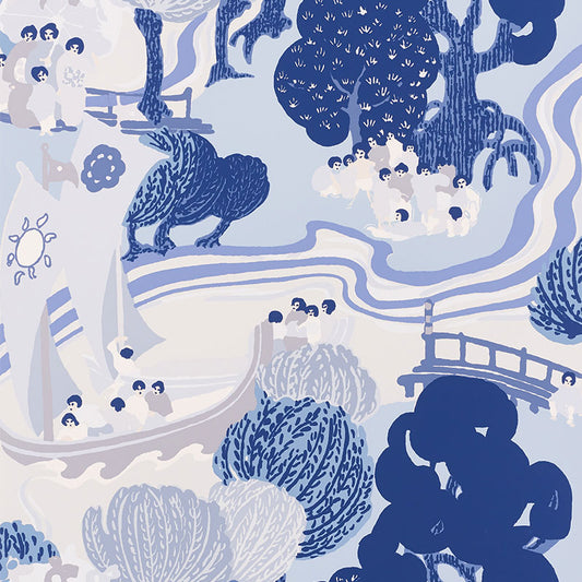 Order 5008441 Pearl River Blues by Schumacher Wallpaper