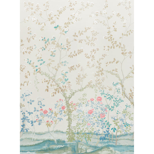 Acquire 5008540 Madame De Pompadour Alabaster by Schumacher Wallpaper