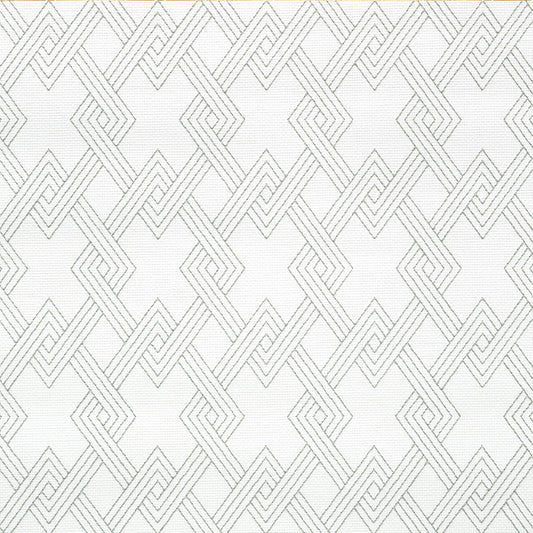 Buy 5008950 Hix Embroidered Paperweave Grey by Schumacher Wallpaper