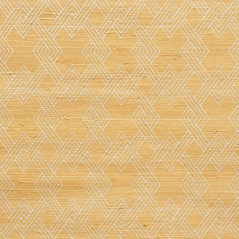 View 5008960 Hix Embroidered Jute Natural by Schumacher Wallpaper