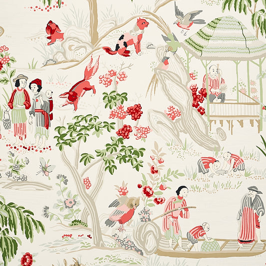 Shop 5009090 Yangtze River Ivory by Schumacher Wallpaper