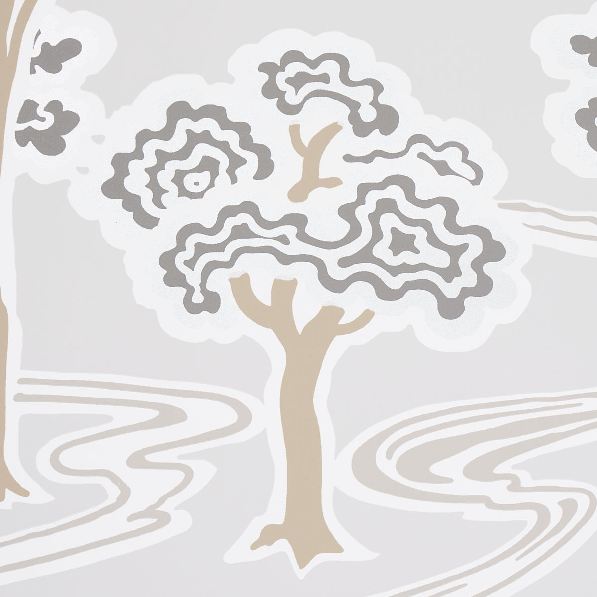 Purchase 5009100 | Tree River, Moonstone - Schumacher Wallpaper