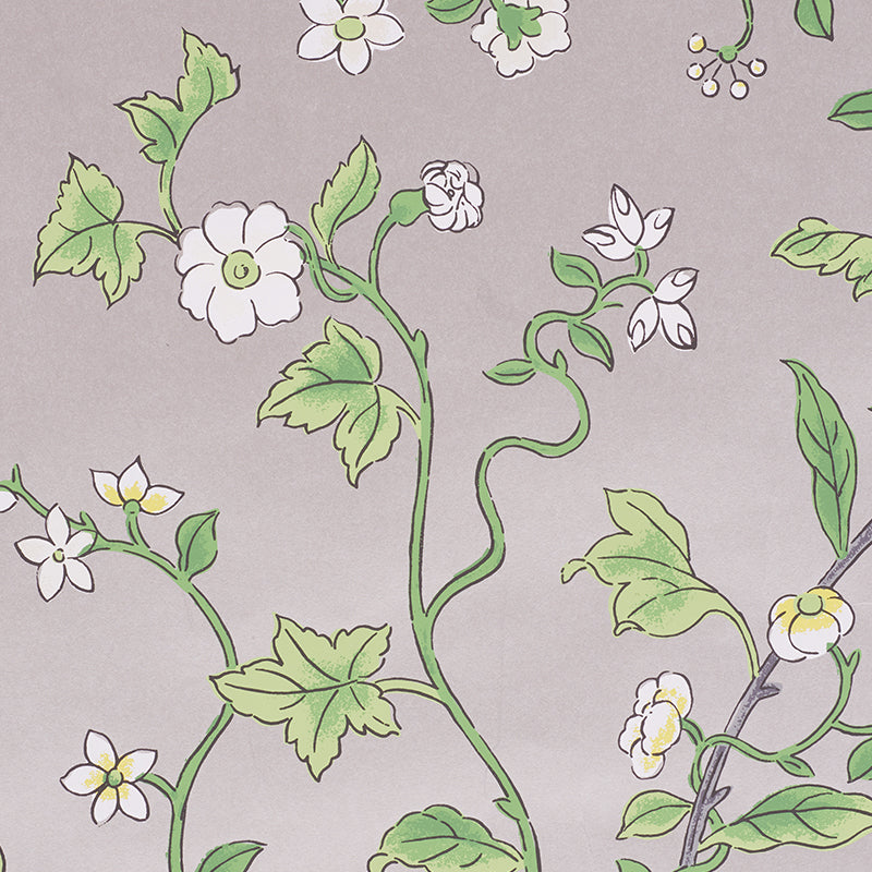 Buy 5009111 Floraison Citron Shimmer by Schumacher Wallpaper