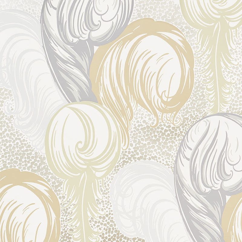 Select 5009150 Plumes Champagne by Schumacher Wallpaper