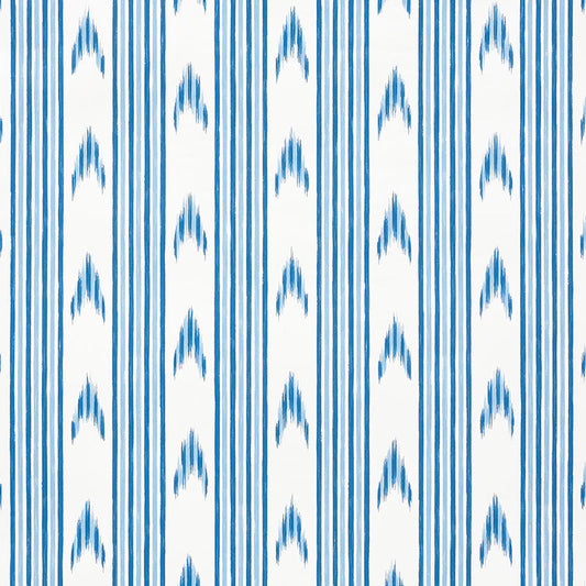 Acquire 5009220 Santa Barbara Ikat Indigo by Schumacher Wallpaper