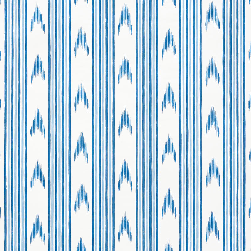 Acquire 5009220 Santa Barbara Ikat Indigo by Schumacher Wallpaper