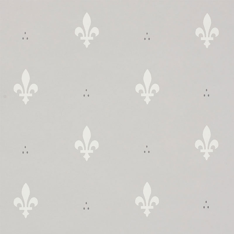 Search 5009502 Fleur De Lis Grey by Schumacher Wallpaper