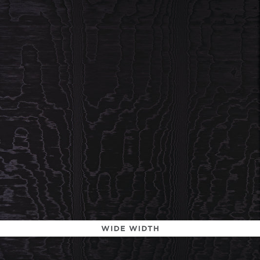 Purchase 5009673 Moire Wallcovering Noir by Schumacher Wallpaper