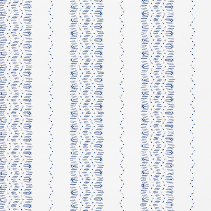 Select 5009740 Nauset Stripe Indigo by Schumacher Wallpaper