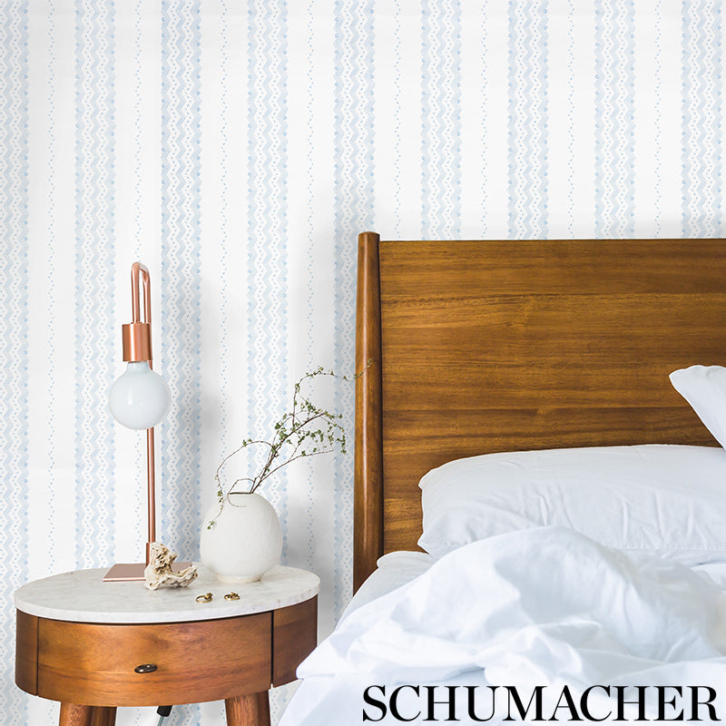 Find 5009741 Nauset Stripe Sky by Schumacher Wallpaper