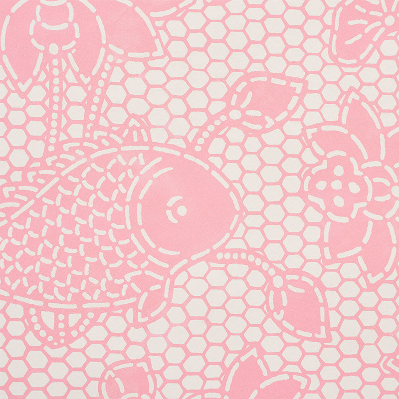 Order 5009752 Lotus Batik Pink by Schumacher Wallpaper