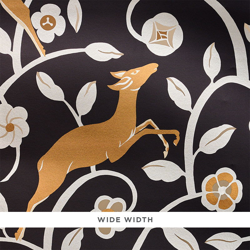 Purchase 5010140 Les Gazelles Au Bois Vinyl Noir by Schumacher Wallpaper