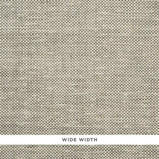 Order 5010293 Tonal Paperweave Charcoal by Schumacher Wallpaper