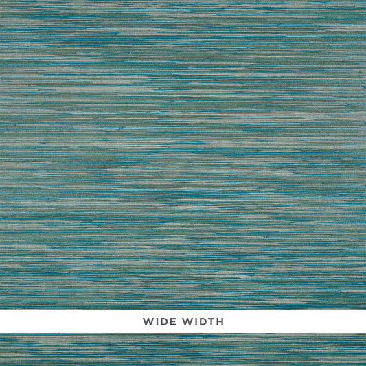 View 5010341 Dyed Raffia Blue by Schumacher Wallpaper