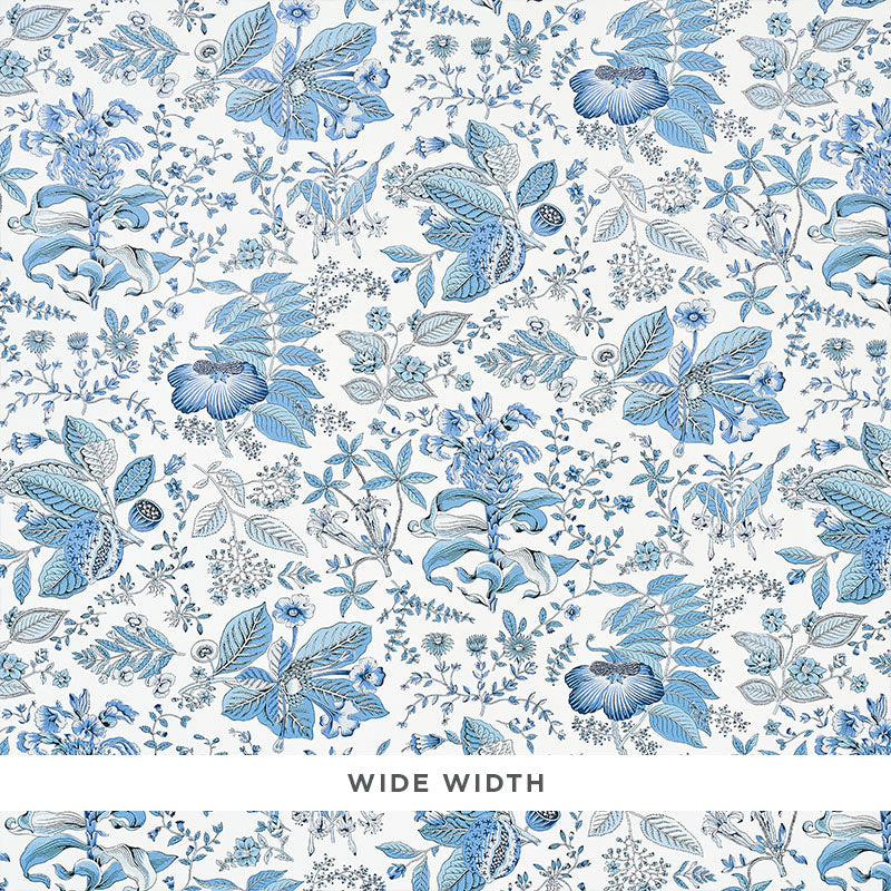 Buy 5010443 Pomegranate Botanical Blue Schumacher Wallpaper