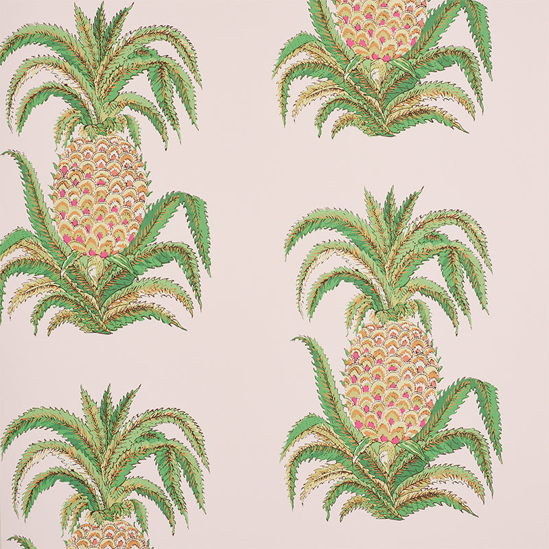 Shop 5010451 Pineapples Blush Schumacher Wallpaper