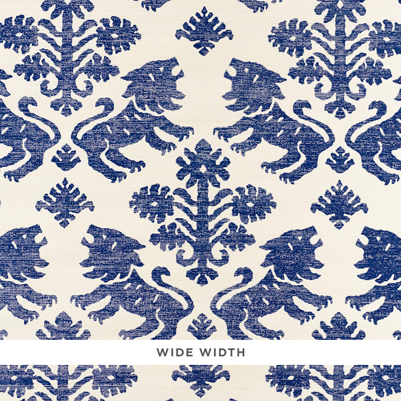 View 5010530 Regalia Sisal Blue Schumacher Wallpaper