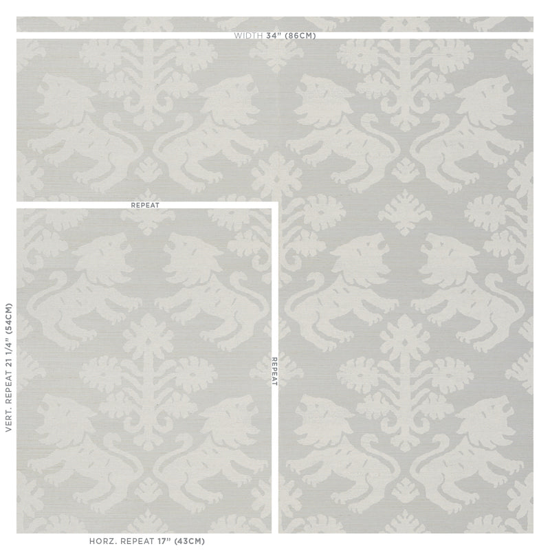 Shop 5010532 Regalia Sisal Ivory On Silver Schumacher Wallpaper