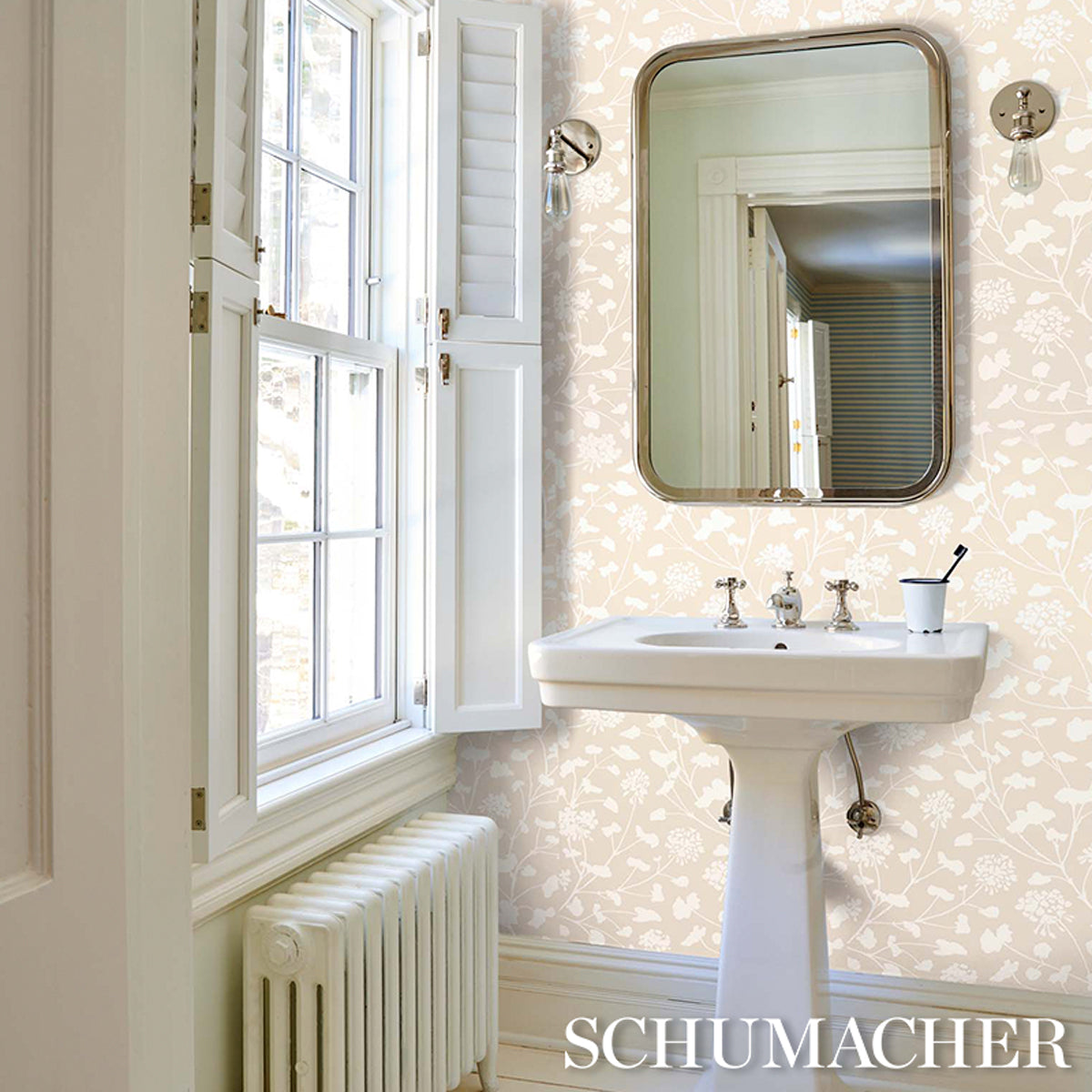 Purchase 5010541 | Pennick, Neutral - Schumacher Wallpaper