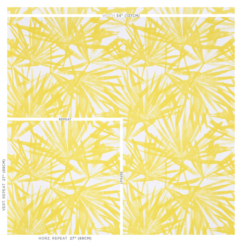Buy 5010561 Sunlit Palm Yellow Schumacher Wallpaper