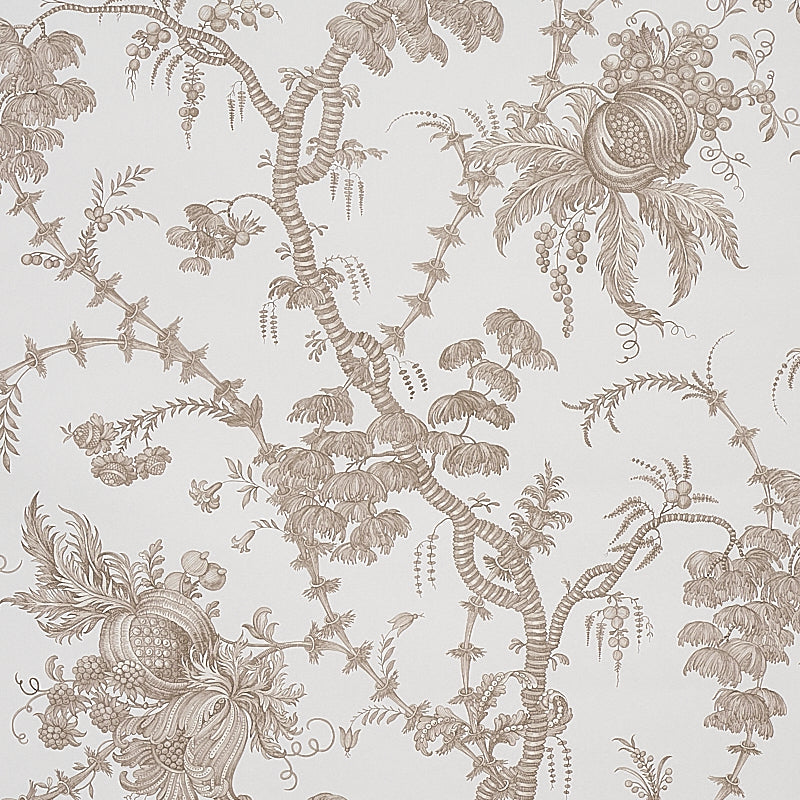 Order 5010621 San Cristobal Toile Cocoa Schumacher Wallpaper