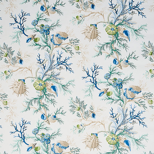 Search 5010650 Del Tesoro Blue and Green Schumacher Wallpaper