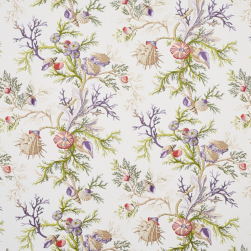 Search 5010652 Del Tesoro Purple and Coral Schumacher Wallpaper
