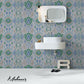 Select 5010710 Elizia Ikat Green & Blue Schumacher Wallpaper