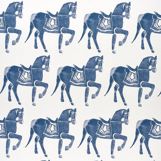 Acquire 5011130 Marwari Horse Navy Schumacher Wallpaper