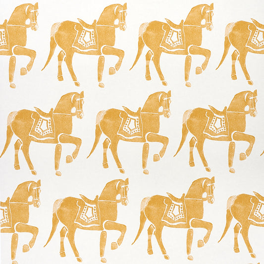Buy 5011131 Marwari Horse Mustard Schumacher Wallpaper