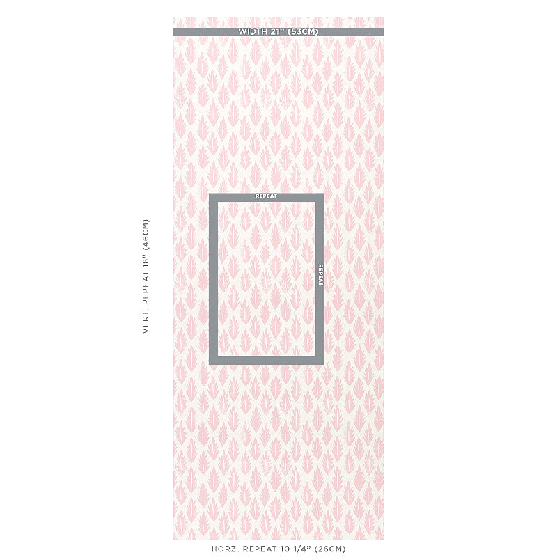 Buy 5011151 Leaf Pink Schumacher Wallpaper