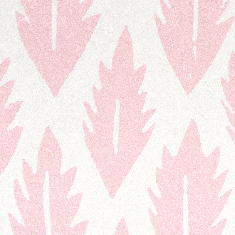 View 5011151 Leaf Pink Schumacher Wallpaper