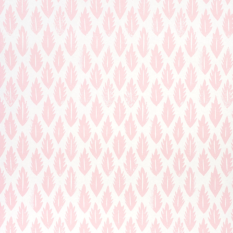 Select 5011151 Leaf Pink Schumacher Wallpaper
