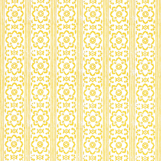 Search 5011222 Sunda Hand Blocked Print Yellow Schumacher Wallpaper