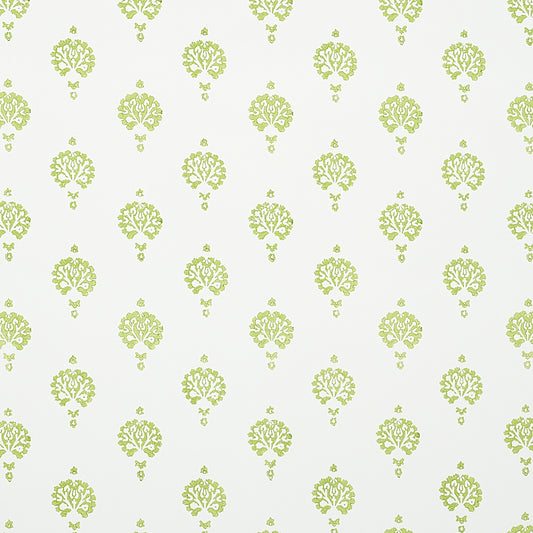 Find 5011231 Dahlia Hand Blocked Print Leaf Schumacher Wallpaper