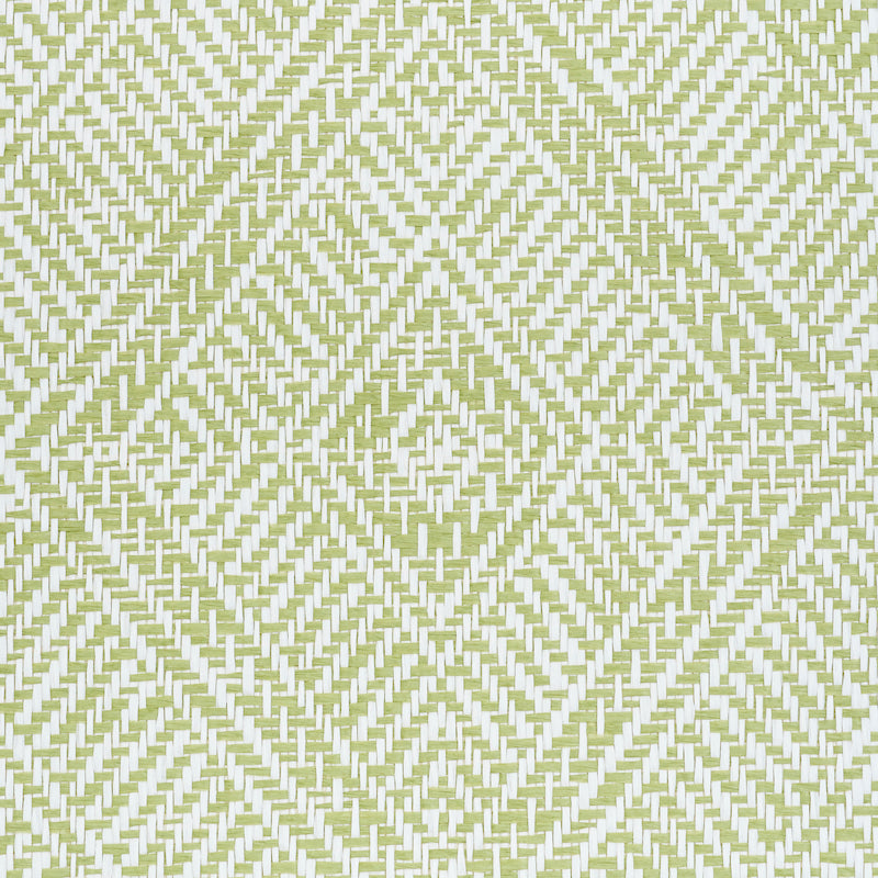 Find 5011251 Tortola Paperweave Green Schumacher Wallpaper