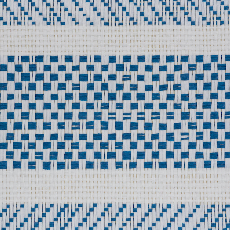 Select 5011302 Oxnard Paperweave Blue Schumacher Wallpaper