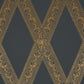 Acquire 5011362 Les Losanges Toile Gold On Black Schumacher Wallpaper