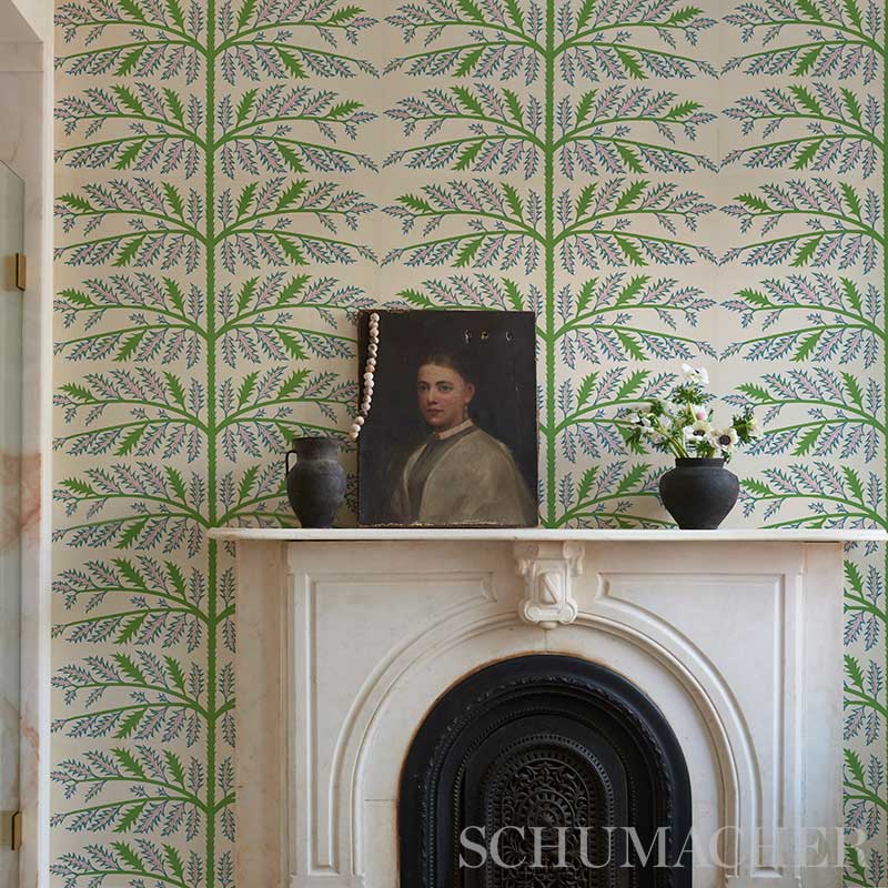 Acquire 5011430 Thistle Ivory Schumacher Wallpaper