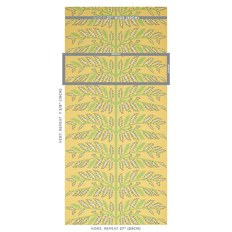 Purchase 5011432 Thistle Mustard Schumacher Wallpaper
