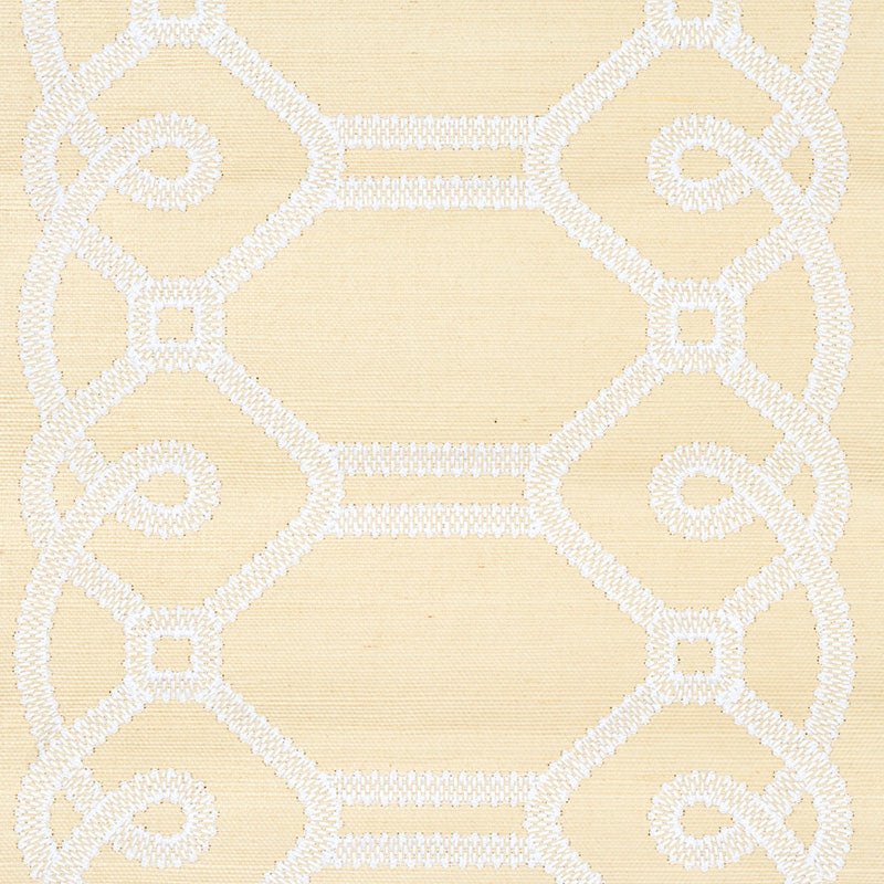 Save on 5011471 Ziz Embroidered Sisal Neutral Schumacher Wallpaper