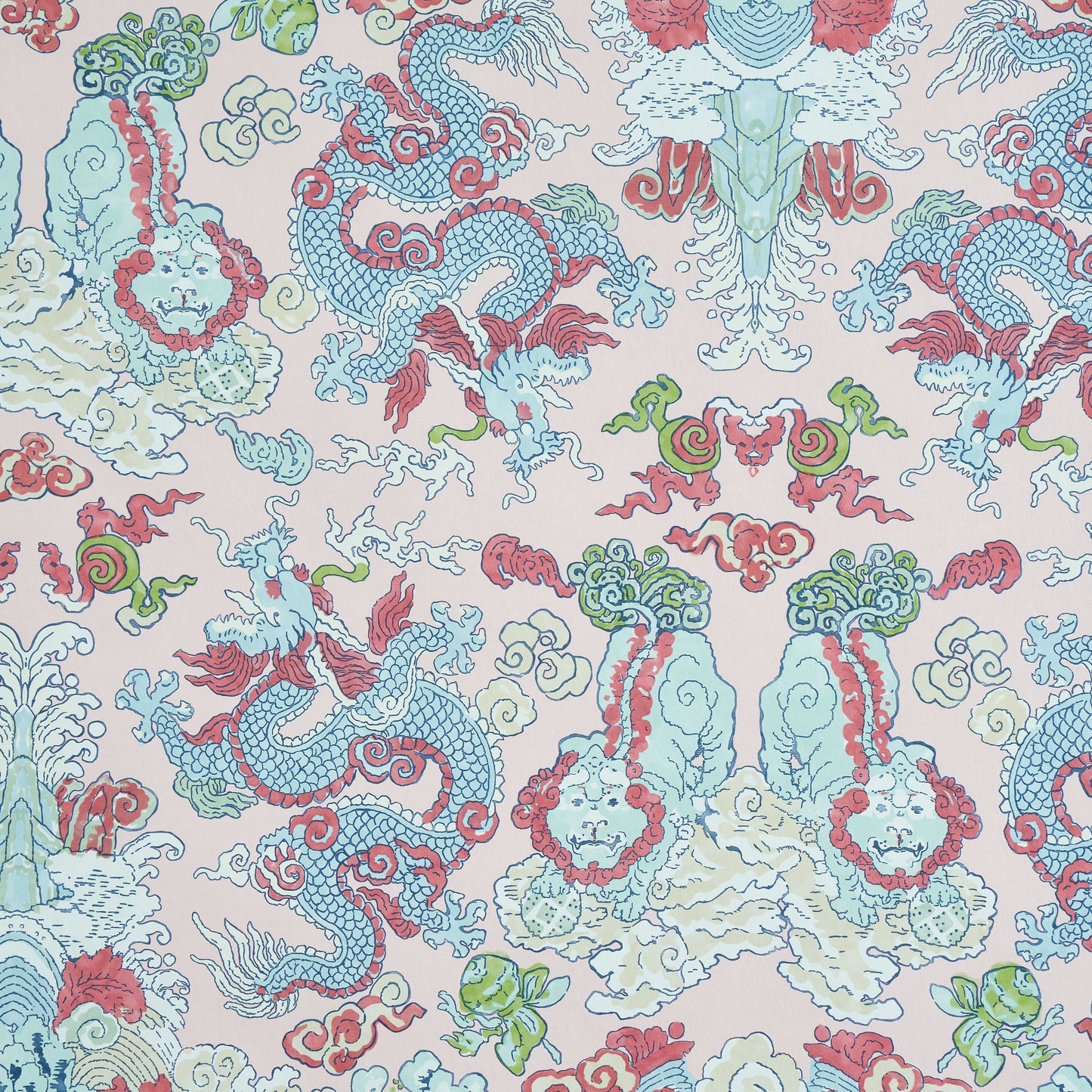 Search 5011591 Magic Mountain Dragon Blush Schumacher Wallpaper
