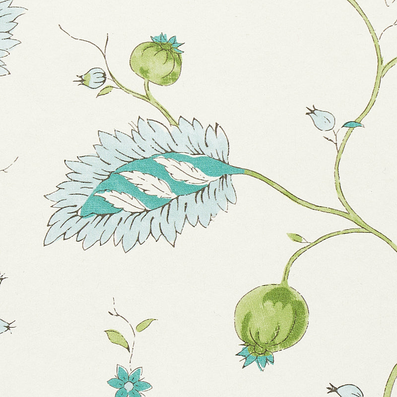 Looking for 5011600 Maryam Vine Peacock Schumacher Wallpaper