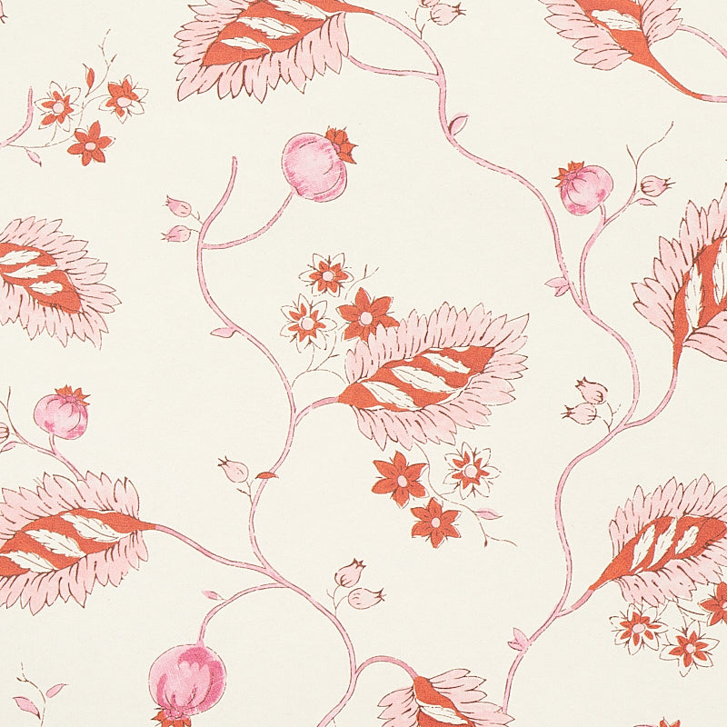 Purchase 5011602 Maryam Vine Pink and Red Schumacher Wallpaper