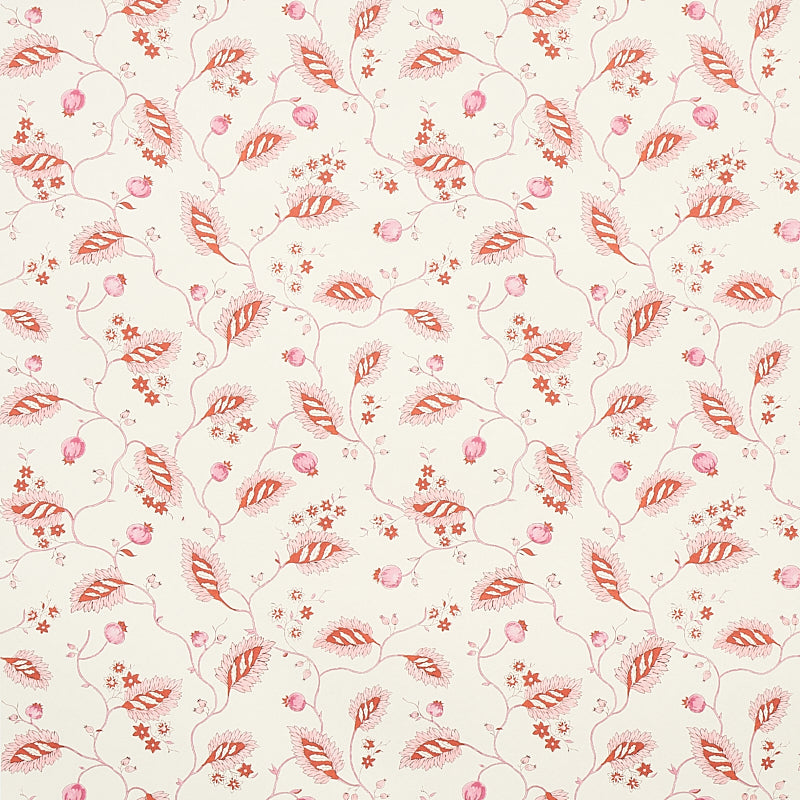 Select 5011602 Maryam Vine Pink and Red Schumacher Wallpaper