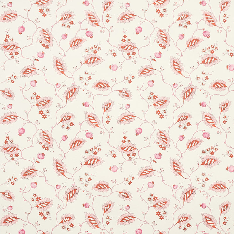 Select 5011602 Maryam Vine Pink and Red Schumacher Wallpaper