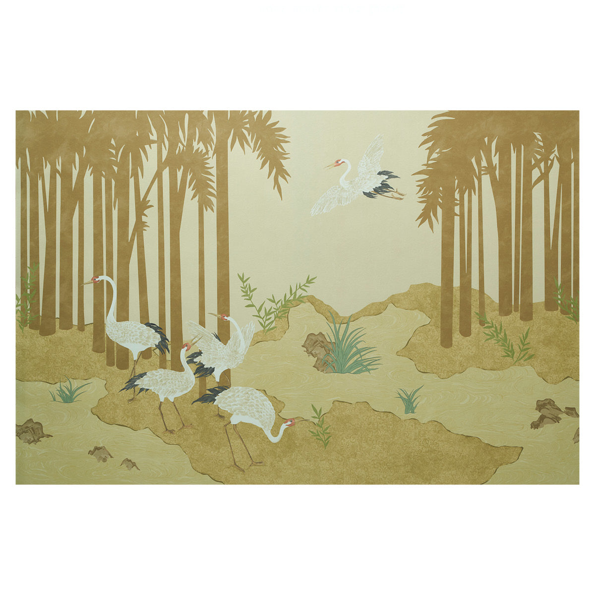 Search 5011700 Yashinoki Crane Gold Schumacher Wallpaper