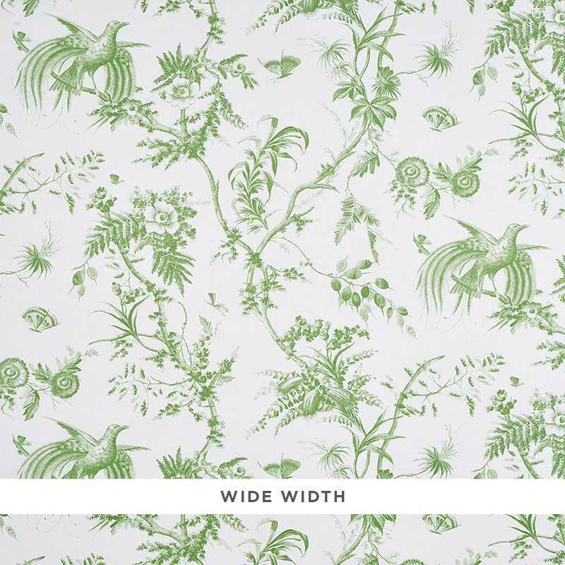 Save on 5011710 Toile De La Prairie Green Schumacher Wallpaper