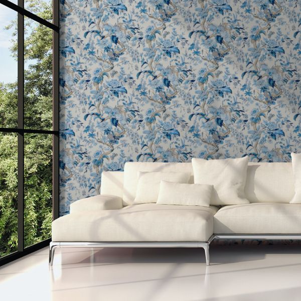 Purchase 5011720 Cranley Garden Blue Schumacher Wallpaper