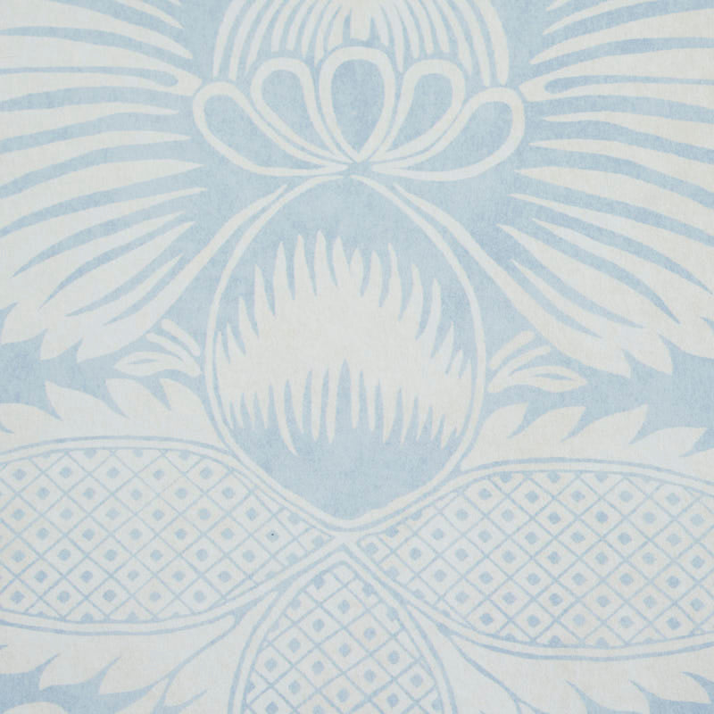 Acquire 5011750 Villandry Damask Print Blue Schumacher Wallpaper